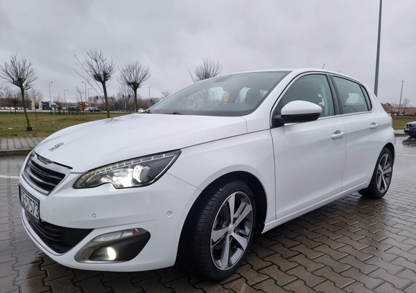 Peugeot 308 cena 43500 przebieg: 172000, rok produkcji 2017 z Mosina małe 232